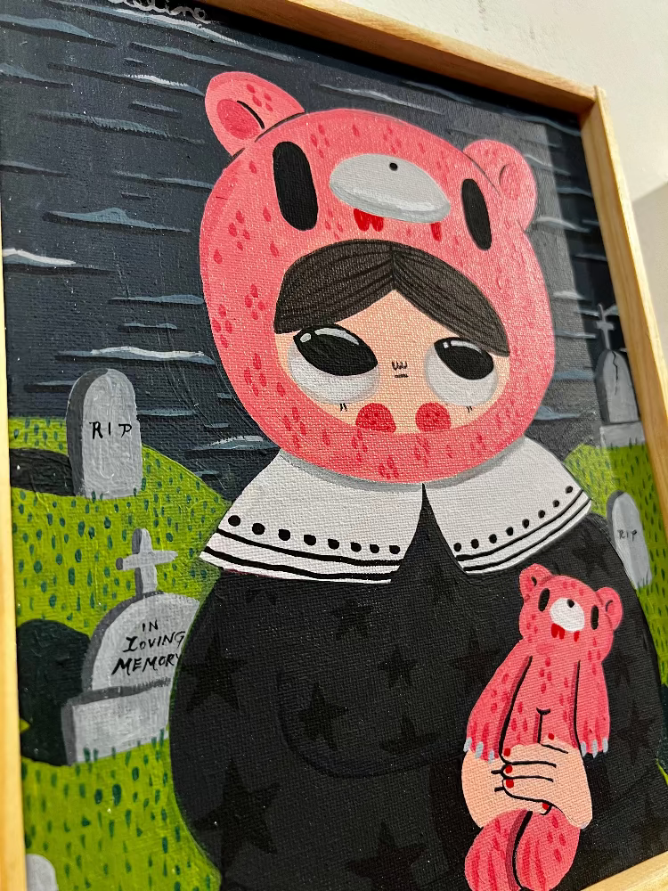 Burger Babie - Gloomy Bear Girl - Original Artwork -Gloomy Bear Exhibition (ONLINE ORDER ONLY)