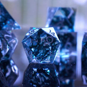 Dark Tide Sharp-Edged Resin Dice Set (ONLINE ORDER ONLY)