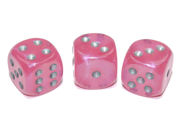 Borealis Pink/silver 7-Dice / 16mm / 12mm / 30mm Luminary (Online Only)