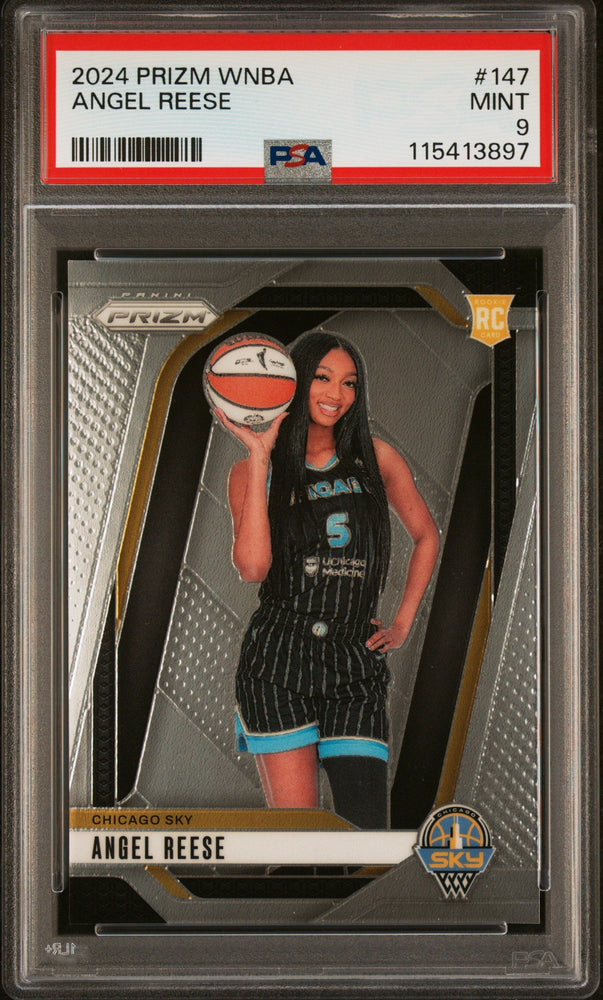 Graded 2024 Panini Prizm Angel Reese #147 Rookie RC Basketball Card PSA 9 Mint (ONLINE ORDER ONLY)