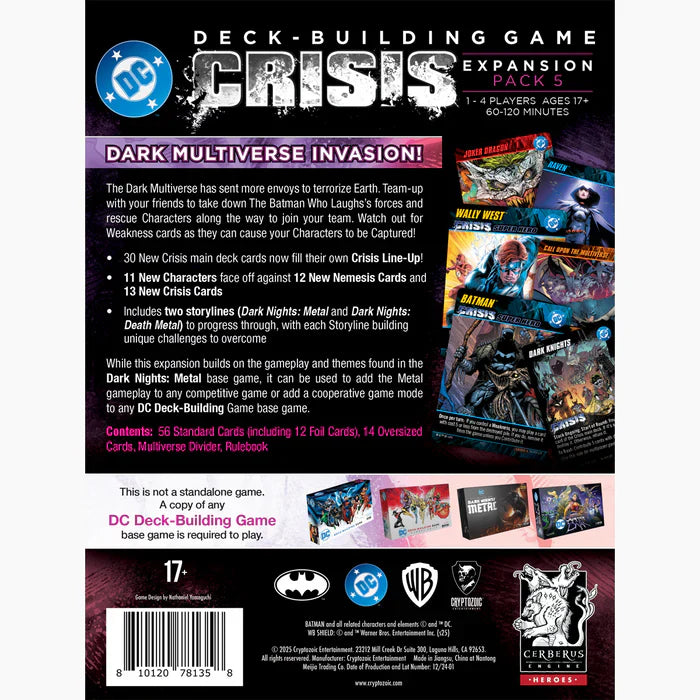 DC Deck-Building Game: Death Metal - Crisis Expansion Pack 5 (ONLINE ORDER ONLY)