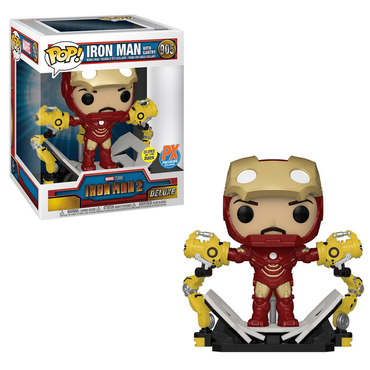 Funko POP! Iron Man 2 - Iron Man with Gantry (Glow in the Dark) Deluxe Vinyl Figure #905 Previews Exclusive (PX) (ONLINE ORDER ONLY)