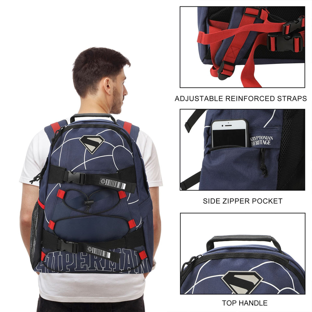 Superman DC Comics Lightning Pattern Backpack (Online Order Only)