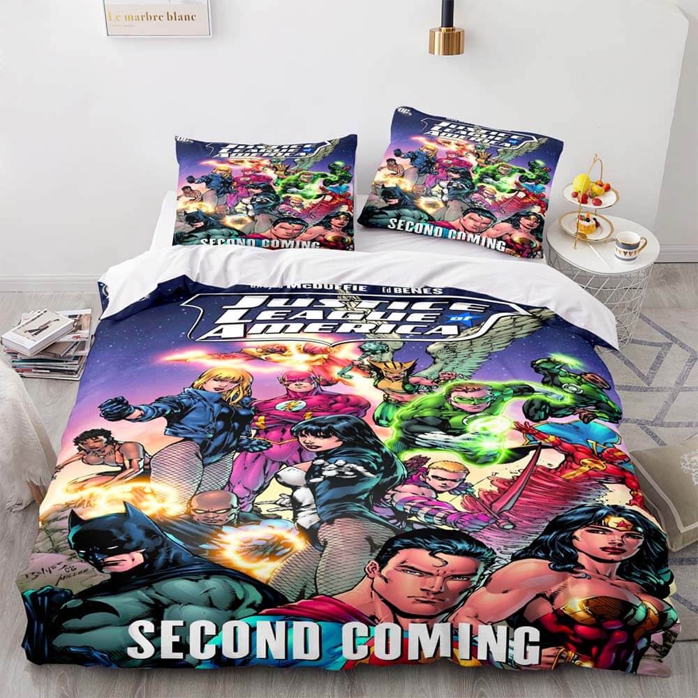 DC Justice League Bedding Set Throw Quilt Duvet Cover Bedding Sets (Online Order Only)