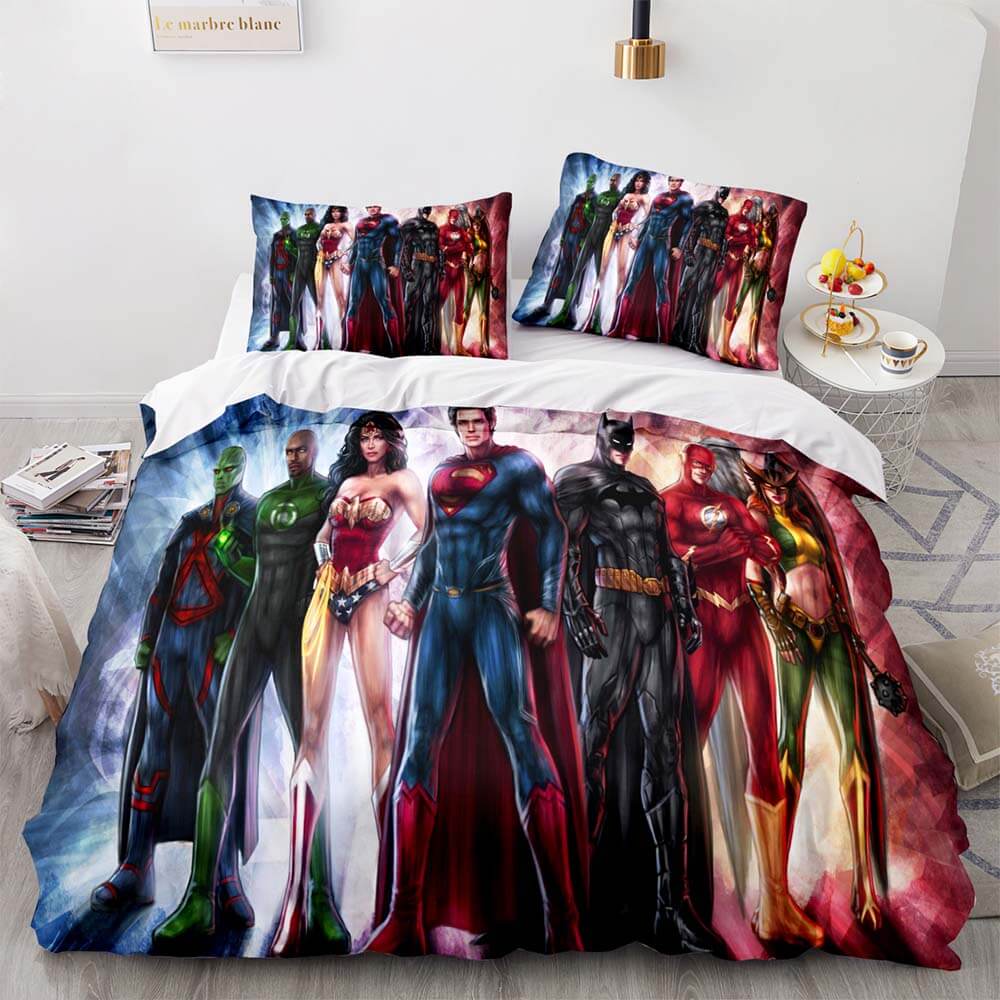DC Justice League Bedding Set Throw Quilt Duvet Cover Bedding Sets (Online Order Only)
