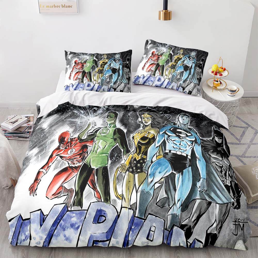 DC Justice League Bedding Set Throw Quilt Duvet Cover Bedding Sets (Online Order Only)
