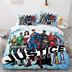 DC Justice League Bedding Set Throw Quilt Duvet Cover Bedding Sets (Online Order Only)