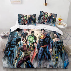 DC Justice League Bedding Set Throw Quilt Duvet Cover Bedding Sets (Online Order Only)