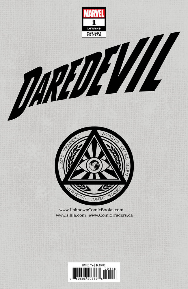 Daredevil #1 Unknown Comics Tony Daniel Exclusive Virgin Var (07/13/2022) (ONLINE ORDER ONLY)