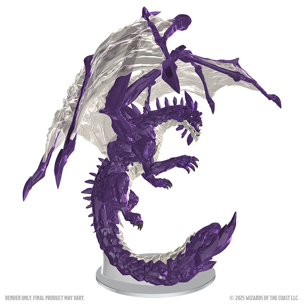 D&D: Icons of the Realms: Adult Amethyst Dragon Boxed Miniature (ONLINE ORDER ONLY)
