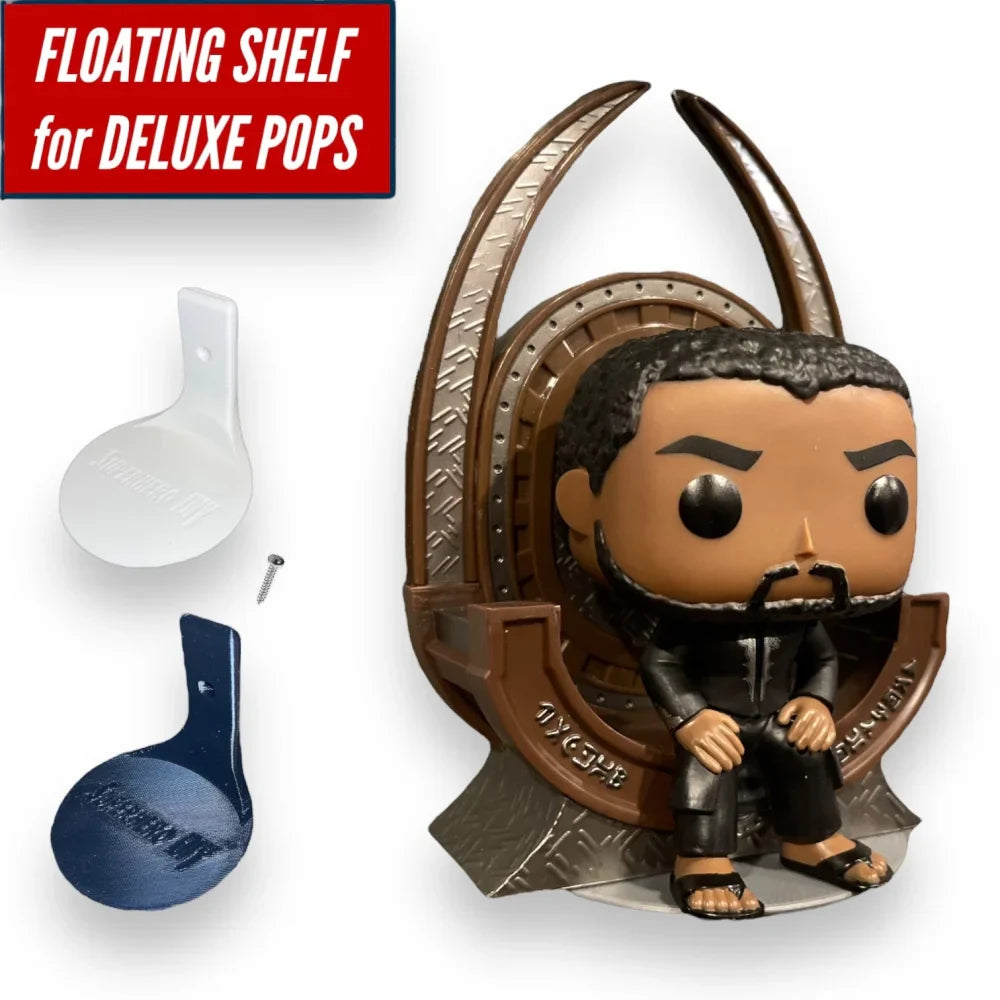 DELUXE size Floating Figure Shelves for POP! DELUXE Vinyl figures | Wall Stand Display Shelves for LARGE pops 6-inch or Deluxe (ONLINE ORDER ONLY)