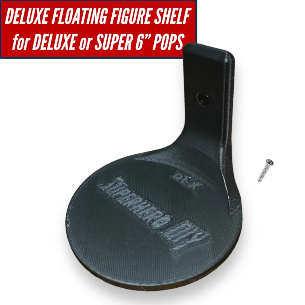 DELUXE size Floating Figure Shelves for POP! DELUXE Vinyl figures | Wall Stand Display Shelves for LARGE pops 6-inch or Deluxe (ONLINE ORDER ONLY)