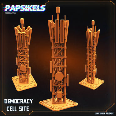 3D Printed Papsikels Democracy Cell Site JUNE 2024 SCIFI 28mm 32mm (Online Only)