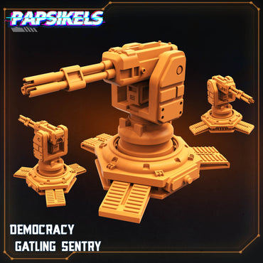 3D Printed Papsikels Democracy Gatling Sentry JUNE 2024 SCIFI 28mm 32mm (Online Only)