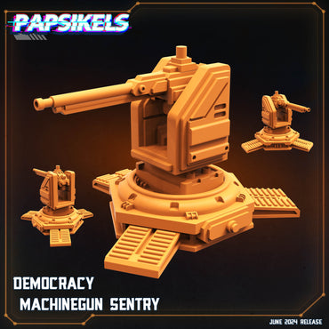 3D Printed Papsikels Democracy Machinegun Sentry JUNE 2024 SCIFI 28mm 32mm (Online Only)
