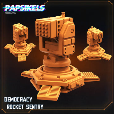 3D Printed Papsikels Democracy Rocket Sentry JUNE 2024 SCIFI 28mm 32mm (Online Only)