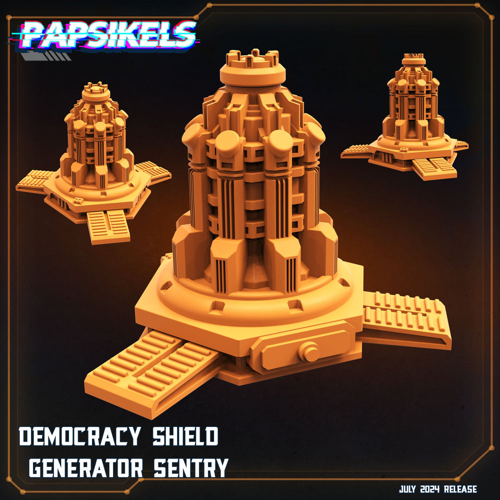 3D Printed Papsikels Democracy Shield Generator Sentry July 2024 Scifi 28mm 32mm (Online Only)