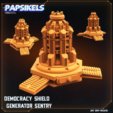 3D Printed Papsikels Democracy Shield Generator Sentry July 2024 Scifi 28mm 32mm (Online Only)