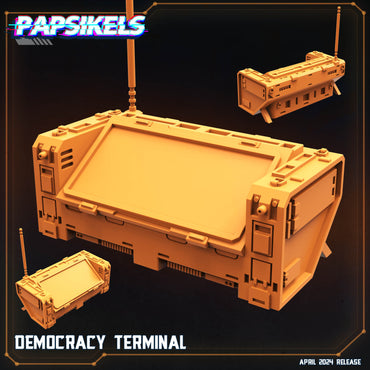 3D Printed Papsikels Democracy Troopers SciFi Set Democracy Terminal 28mm 32mm (Online Only)