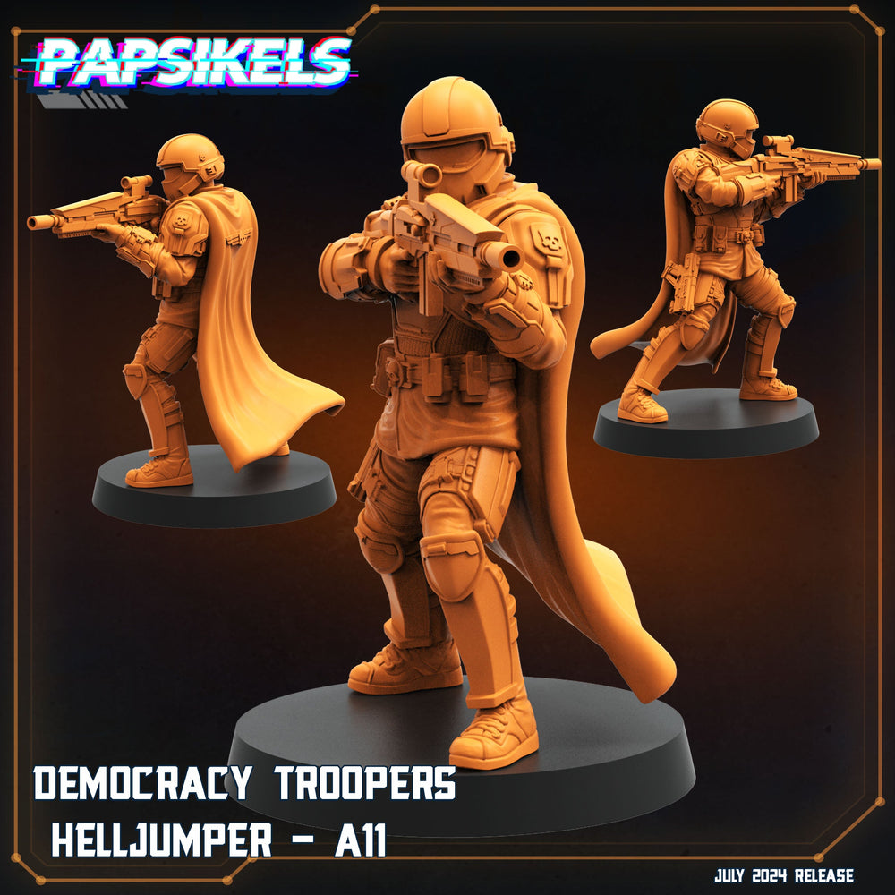 3D Printed Papsikels Democracy Trooper Helljumper Set July 2024 Scifi 28mm 32mm (Online Only)