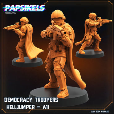 3D Printed Papsikels Democracy Trooper Helljumper Set July 2024 Scifi 28mm 32mm (Online Only)