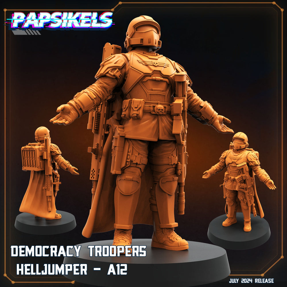 3D Printed Papsikels Democracy Trooper Helljumper Set July 2024 Scifi 28mm 32mm (Online Only)