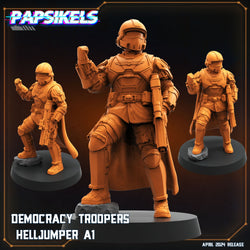3D Printed Papsikels Democracy Troopers SciFi Set Democracy Troopers Helljumper Set 28mm 32mm (Online Only)