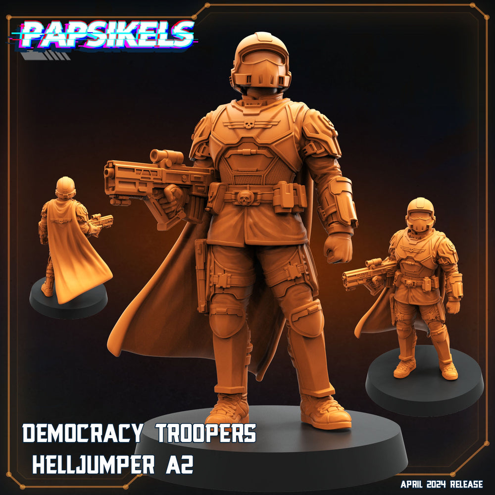 3D Printed Papsikels Democracy Troopers SciFi Set Democracy Troopers Helljumper Set 28mm 32mm (Online Only)
