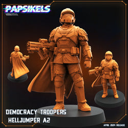 3D Printed Papsikels Democracy Troopers SciFi Set Democracy Troopers Helljumper Set 28mm 32mm (Online Only)
