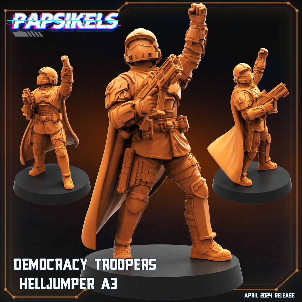 3D Printed Papsikels Democracy Troopers SciFi Set Democracy Troopers Helljumper Set 28mm 32mm (Online Only)
