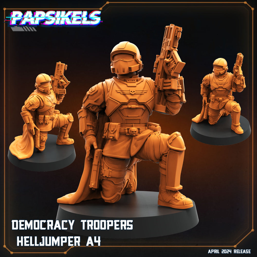 3D Printed Papsikels Democracy Troopers SciFi Set Democracy Troopers Helljumper Set 28mm 32mm (Online Only)