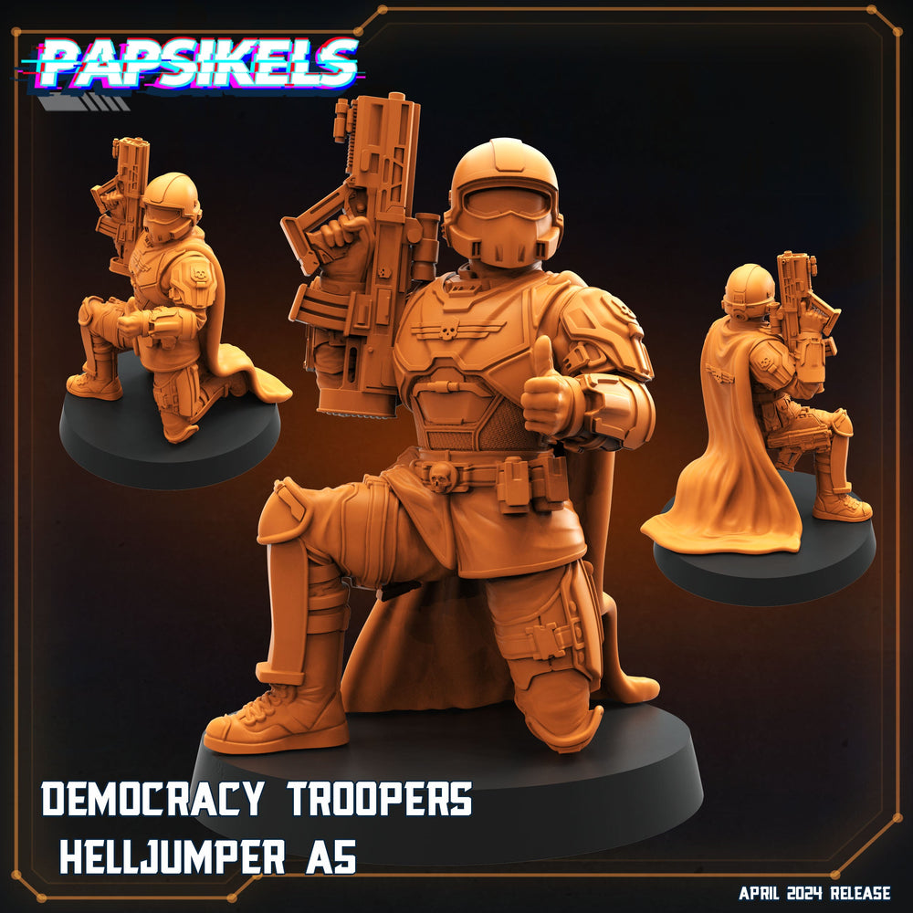 3D Printed Papsikels Democracy Troopers SciFi Set Democracy Troopers Helljumper Set 28mm 32mm (Online Only)