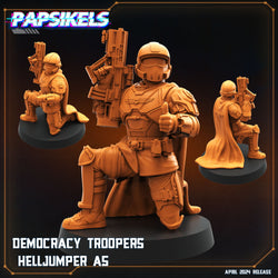 3D Printed Papsikels Democracy Troopers SciFi Set Democracy Troopers Helljumper Set 28mm 32mm (Online Only)