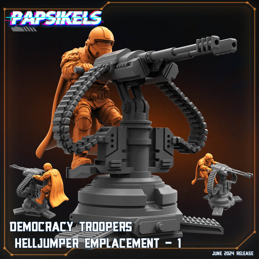 3D Printed Papsikels Democracy Troopers Helljumper Emplacement Set JUNE 2024 SCIFI 28mm 32mm (Online Only)