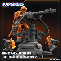 3D Printed Papsikels Democracy Troopers Helljumper Emplacement Set JUNE 2024 SCIFI 28mm 32mm (Online Only)