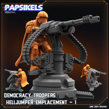 3D Printed Papsikels Democracy Troopers Helljumper Emplacement Set JUNE 2024 SCIFI 28mm 32mm (Online Only)