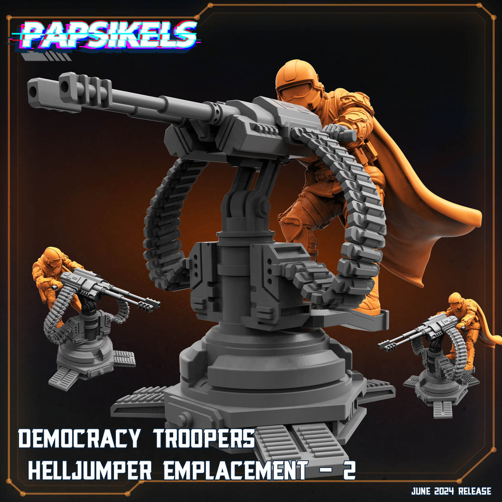 3D Printed Papsikels Democracy Troopers Helljumper Emplacement Set JUNE 2024 SCIFI 28mm 32mm (Online Only)