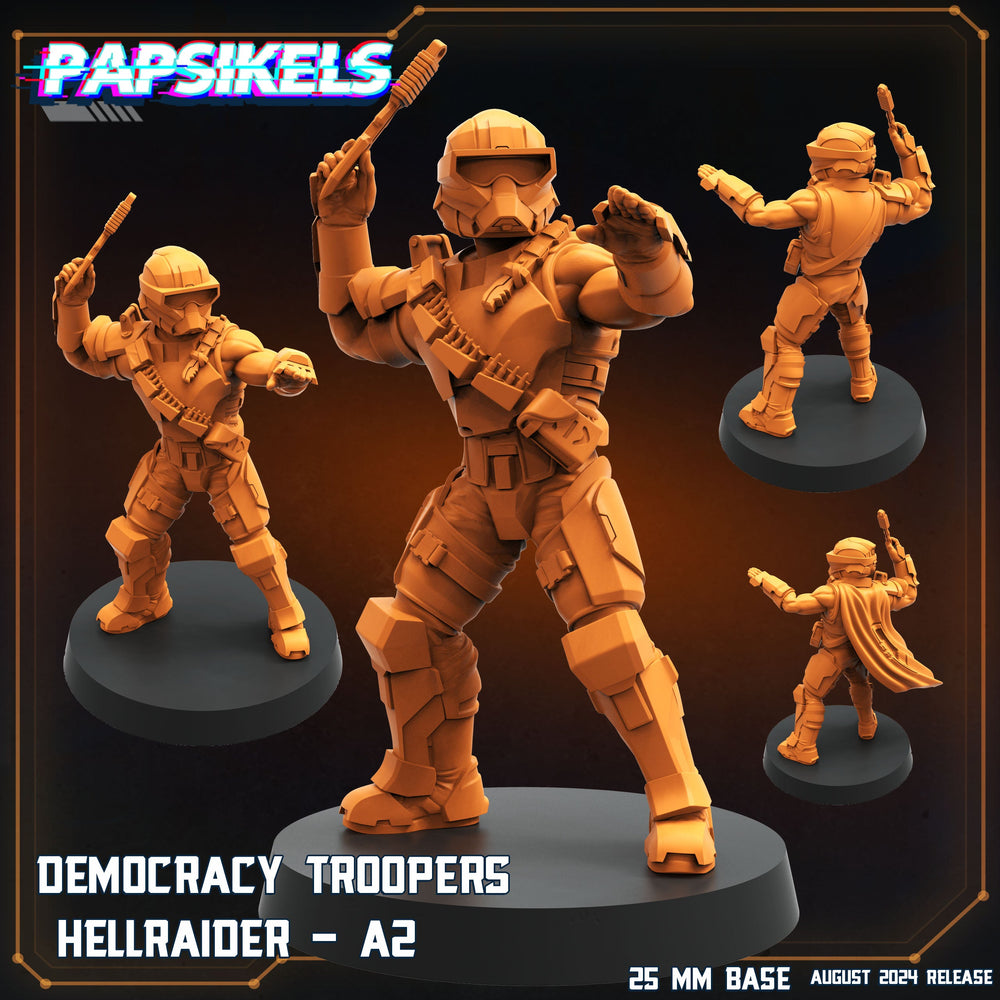 3D Printed Papsikels Democracy Troopers Hellraider Set August 2024 Scifi 28mm 32mm (Online Only)