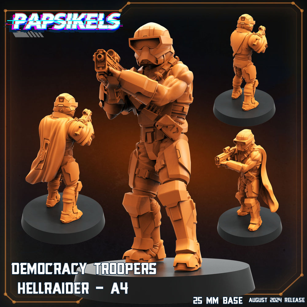 3D Printed Papsikels Democracy Troopers Hellraider Set August 2024 Scifi 28mm 32mm (Online Only)