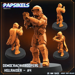 3D Printed Papsikels Democracy Troopers Hellraider Set August 2024 Scifi 28mm 32mm (Online Only)