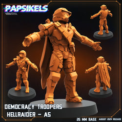 3D Printed Papsikels Democracy Troopers Hellraider Set August 2024 Scifi 28mm 32mm (Online Only)