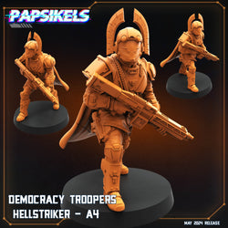 3D Printed Papsikels Democracy Troopers Hellstriker Set Democracy Troopers Bugs and Bots 28mm 32mm (Online Only)