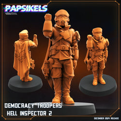 3D Printed Papsikels Democracy Troopers Hell Inspector Dec. 2024 SciFi 28mm 32mm (Online Only)