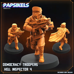 3D Printed Papsikels Democracy Troopers Hell Inspector Dec. 2024 SciFi 28mm 32mm (Online Only)