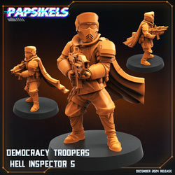 3D Printed Papsikels Democracy Troopers Hell Inspector Dec. 2024 SciFi 28mm 32mm (Online Only)