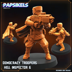 3D Printed Papsikels Democracy Troopers Hell Inspector Dec. 2024 SciFi 28mm 32mm (Online Only)