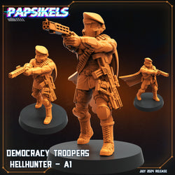 3D Printed Papsikels Democracy Trooper Hellhunter Set July 2024 Scifi 28mm 32mm (Online Only)