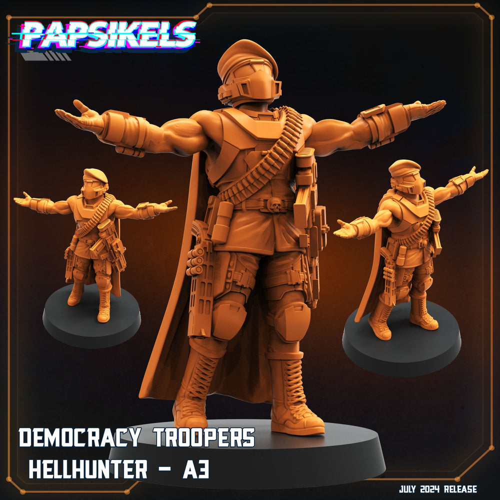 3D Printed Papsikels Democracy Trooper Hellhunter Set July 2024 Scifi 28mm 32mm (Online Only)