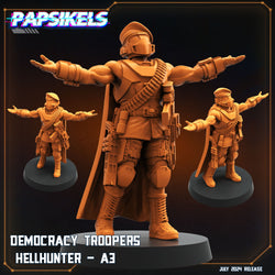 3D Printed Papsikels Democracy Trooper Hellhunter Set July 2024 Scifi 28mm 32mm (Online Only)