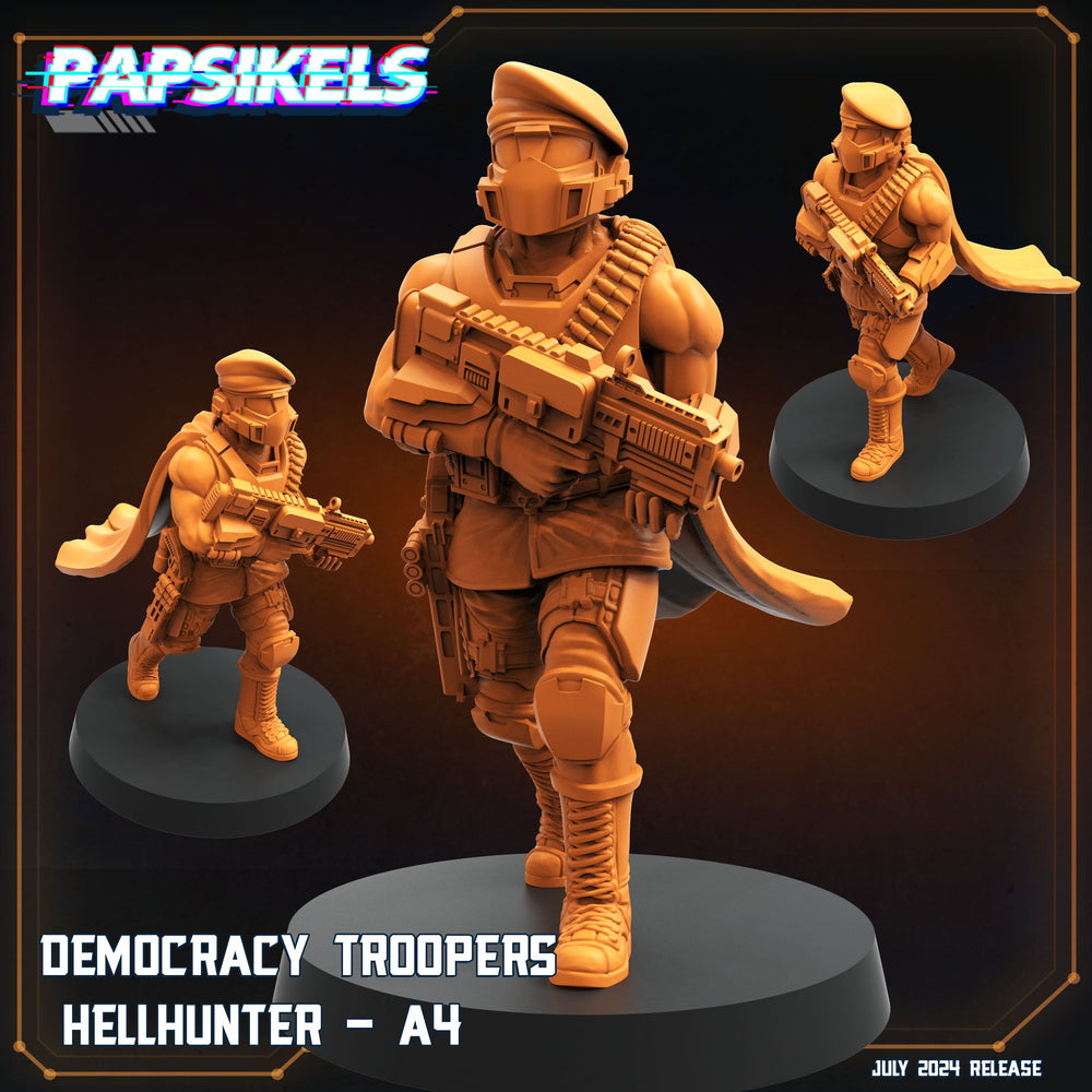 3D Printed Papsikels Democracy Trooper Hellhunter Set July 2024 Scifi 28mm 32mm (Online Only)